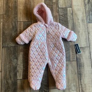 Rothschild Shimmering Pink Quilted snowsuit 12 month 🆕